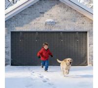 Garage Door Screen Insulation Kit for Winter, 240 275 290 300 400 cm Magnetic Thermal Insulated Door Curtain, Hands Free Garage Door Cover Easy Install(320 x 250 cm)