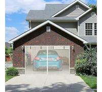 Garage Door Screen Magnetic Screen Door for Carport, Fiberglass Mesh Garage Net Screen 2 Car Heavy Duty, for Sliding Doors Balcony 381×259cm 518×274cm 549×290cm(White,17.5x8ft (533x244cm))