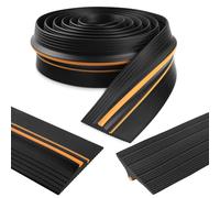Garage Door Seal Bottom Rubber Weather Stripping Universal Garage Door Threshold Seal Strip Heavy Duty Rubber Draught Excluder Floor Threshold (90mm×12mm×3m, Black)