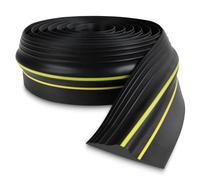 Garage Door Seal Universal Garage Door Seal Strip Heavy Garage Door Bottom Weather Stripping Rubber Seal Strip Garage Door Weather Seal Excluder Waterproof (Black Yellow, 80mm(W) x 14mm(H) x 3m(L))