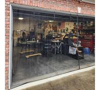 Garage Door Sealing Kit Garage Screen Doors for Quick Entry with Self Sealing Magnet and Weighted Bottom Kids/Pets Friendly Easy to Install and Retractable 305x244 Cm(White,549 x 244 cm(18 x 8 FT))