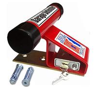 Garage Door Security with the British Made Garage Defender & Padlock Sold Secure Protect Your Assets Red Powder Coated Finish …