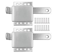Garage Door Side Lock Latch, Inside Deadlock, Heavy Duty Galvanized Steel Lock/Housing for Most Door, Extra Security Slide Latch Manual Open (2Pack) (ELOBL-80)
