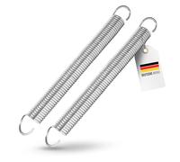 Garage Door Spring Pair (2 Pieces) Universal Tension Spring - Available in 9 Different Sizes - Galvanised Garage Door Springs Made of Manganese Steel - (535 x 50 x 6.3 mm / Tensile Force: 150 kg)