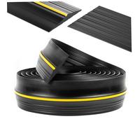 Garage Door Threshold Seal Strip 79" Flexible Cuttable Rubber Door Seal Waterproof Dustproof Windproof Weather Stripping for Garage, Black