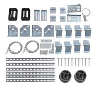 Garage Door Tune Up Kit, Stainless Steel Roller Hinge Set, Complete Hardware Tool with Bracket Wheels Wire Rope, Universal Fit for Smoother Performance and Noise Reduction