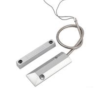 Garage Door Wired Reed Switch Sensor, Zinc Alloy Magnetic Alarm for Normally Open or Closed Circuits, Industrial Security Gate Monitor with 550mm Cable, Gray(NC+NO)
