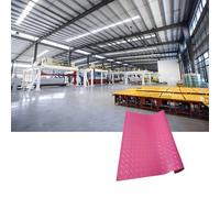 Garage Floor Rubber Mat, Heavy Duty Diamond Plate Rubber Garage Floor Covering Waterproof Parking Mats, Rubber Flooring Rolls for Garage Workshop Factory Home Gym,Pink,2mm 1.5×1m