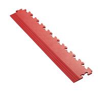 Garage Flooring Edge Ramp - PVC Interlocking Floor Tile Edge Ramp, Gym Matting (Price Per Ramp) (Red)