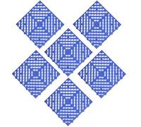 Garage Flooring Tiles, Interlocking Non-Slip Waterproof Floor Tiles, Lightweight Self-Draining Pallet for Car Repair Shop, 6 Pcs Snap-Together Set