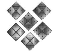 Garage Flooring Tiles, Interlocking Non-Slip Waterproof Floor Tiles, Lightweight Self-Draining Pallet for Car Repair Shop, 6 Pcs Snap-Together Set