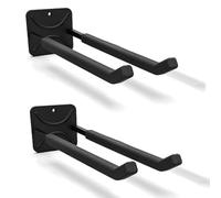 Garage Hooks 12.4 Inch Heavy Duty Tool Organizer Wall Mount Hanger for Hanging Car Tire Ladder Shovel Garden Tools (Black)