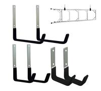 Garage Hooks - 6 Piece Robust Space Saving Organizer | Cycling Storage Rack Garage Use Hooks - For Basement Workshop Barn Attic Ladder Bicycle Shovel Pipe Tire Garden Tools