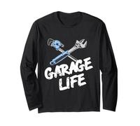 Garage Life Retro Vintage Car Mechanic Designs Present Long Sleeve T-Shirt