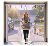 Garage Mesh, Patio Door Screen, Heavy Duty Magnetic Closure Curtain, Tear Resistant Double Opening, Easy Assembly for Home Gym Workout 200/260/280/300/400cm
