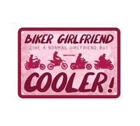 Garage Metal Sign for Shed, Den, Workshop: Biker Girlfriend Cooler