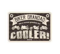 Garage Metal Sign for Shed, Den, Workshop: Biker Grandad Cooler