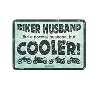 Garage Metal Sign for Shed, Den, Workshop: Biker Husband Cooler