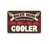Garage Metal Sign for Shed, Den, Workshop: Biker Mum Cooler