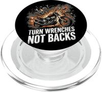 Garage Motorcycle Rider Biker Lifestyle Gift Turn Wrenches PopSockets PopGrip for MagSafe