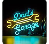 Garage Neon Sign for Wall Decor Dad's Garage LED Light Car signs for Auto Repair Shop Man Cave Workshop Gift for Father 12.6 x 16.5 in