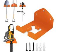 Garage Organizer Trimmer Rack Heavy Duty Weedeater Hanger for Garage Wall,Weed Wacker Holder,Weed Eater Holder Wall Mount for Grass Trimmer, Hedge Trimmer, Garage Trimmer Garden Tools (Orange 1pcs)