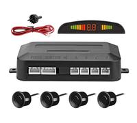 Garage Parking Sensor | Car Auto Vehicle Reverse Backup Radar System with 4 Parking Sensors Distance Detection, Garage Aid Buzzer Beep-Beep Alarm Indicator