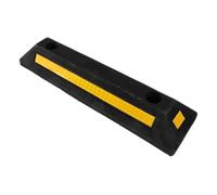 Garage parking stop, Rubber Wheel Stopper With Reflective Tape For Garage Multicolor 51.5x13.5x8 cm