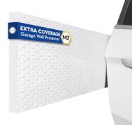 Garage Planet M2 Garage Wall Protector Car Door Wall Protector, Tool-Free, Designed in Australia (White, 4 Pack)