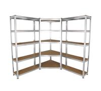 Galwix Racking Bundle - Corner Shelving and 2 Garage Racking Bays, none