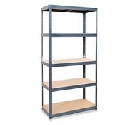 Garage Racking Shelving - UK’s Bestselling STORALEX® Garage Storage Shelves - 60cm Extra Deep Version - 200kg Per Shelf (Evenly Distributed) - MDF & Metal Boltless Assembly System - 5 Tier Shelf Unit