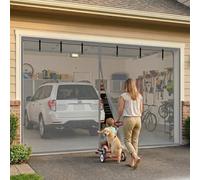 Garage Screen Door, Magnetic Screen Garage，mosquitero para Puertas De Casa，with Retractable Fiberglass Mesh and Heavy Duty Weighted Bottom, Hands Free, for Carport，Home Gym，Workshop