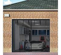 Garage Screen Doors for Garage Magnetic Fiberglass Mesh Screen Door Self Sealing Retractable Garage Net Screen with 6 Roll up Straps, Easy to Install and Pass Through (8 x 7 Ft, 1 Car)