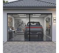Garage Screen Doors Heavy Duty Mesh Curtain Magnetic Closure Self Sealing Door Net Curtain Hands Free Access for Single Garage Patio Cellar Balcony Fresh Air Let in 488x213cm 274x213cm