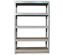 Garage Shelving 120cm Grey Shed Shelves/Wide Metal Warehouse Storage Racking