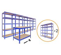 Garage Shelving Heavy Duty Racking Unit Boltless Storage Shelves 5 Tier Shelf