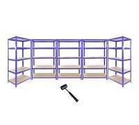 Garage Shelving Metal Racking 5 x Boltless Units Heavy Duty Storage 5 Tier 120cm