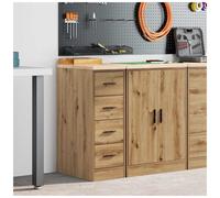 Garage Storage Cabinet Artisan Oak 30 x 51 x 85 cm Brown Solid Wood Pine