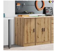 Garage Storage Cabinet Artisan Oak 40 x 51 x 85 cm Brown Solid Wood Pine