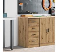 Garage Storage Cabinet Artisan Oak 40x51x85 cm Solid Wood Pine