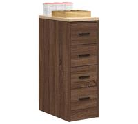Garage Storage Cabinet Brown Oak 30x51x85 cm Solid Wood Pine Berkfield Home Brown One Size