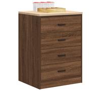 Garage Storage Cabinet Brown Oak 60x51x85 cm Solid Wood Pine Berkfield Home Brown One Size