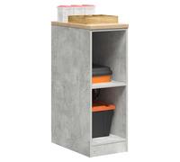 Garage storage cabinet Concrete Grey 30x51x85 cm Pinewood top Engineered storage
