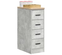 Garage Storage Cabinet Concrete Grey 30x51x85 cm Solid Wood Pine Berkfield Home Grey One Size
