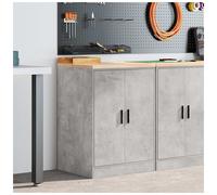 vidaXL Garage Storage Cabinet Concrete Grey 60x51x85 cm Solid Wood Pine