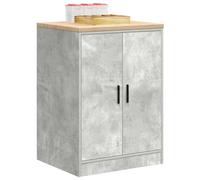 Garage Storage Cabinet Concrete Grey 60x51x85 cm Solid Wood Pine Berkfield Home Grey One Size