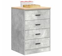 Garage Storage Cabinet Concrete Grey 60x51x85 cm Solid Wood Pine Berkfield Home Grey One Size