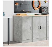 (concrete grey, 40 x 51 x 85 cm/ 1 pcs) vidaXL Garage Storage Cabinet Solid Wood Pine cabinet