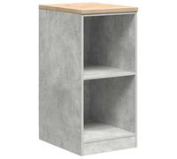 Garage Storage Cabinet Concrete Grey with Solid Pine Worktop 40 x 51 x 85 cm Wood Material Workshop Warehouse Office Versatile Industrial Cabinet with 2 Shelves and Wall Mount