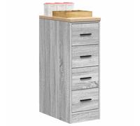 Garage Storage Cabinet Grey Sonoma 30x51x85 cm Solid Wood Pine Berkfield Home Grey One Size